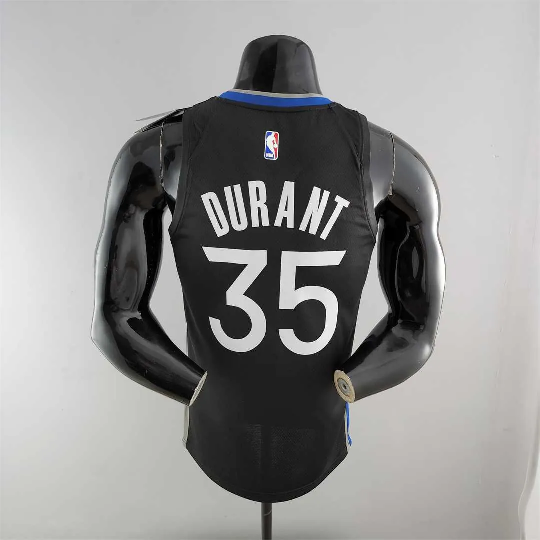 2020 DURANT #35 Warriors City Edition Black &amp; Grey NBA Jersey 3