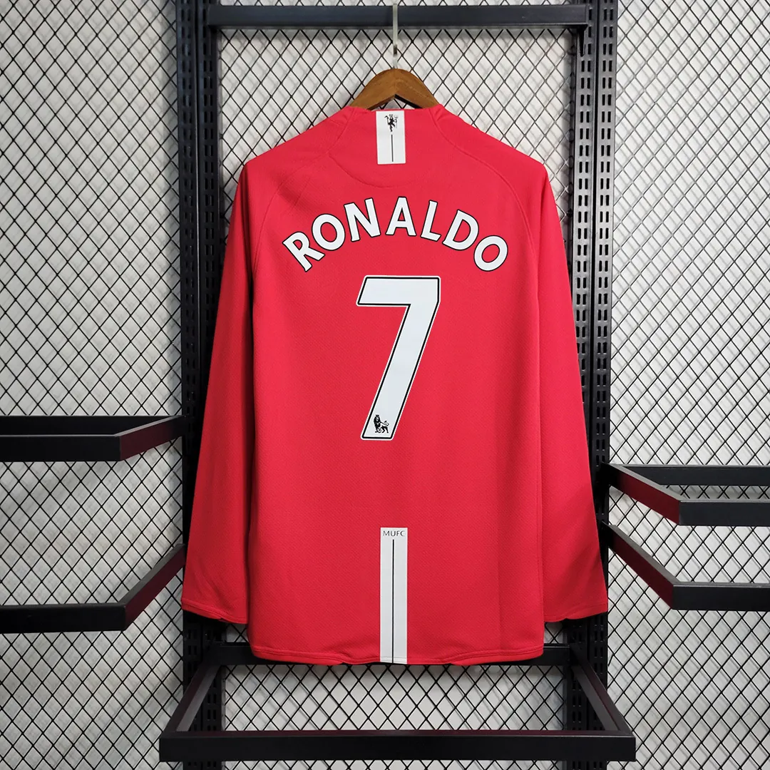 07-08 Manchester United home Long Sleeve 3