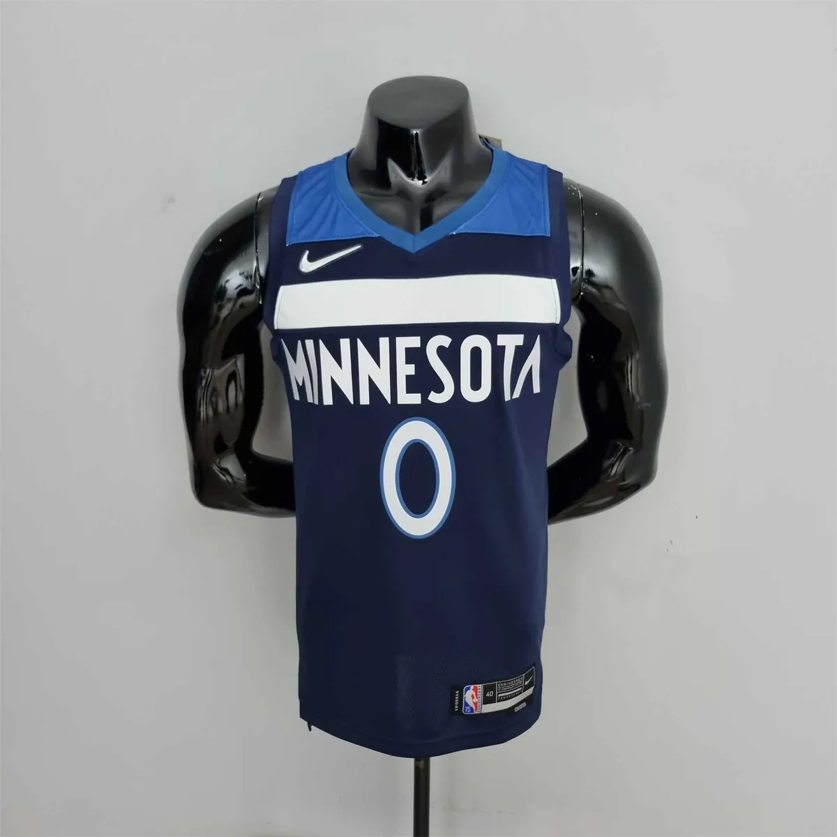 75th Anniversary Minnesota Timberwolves Russell #0 Royal Blue NBA Jersey 9