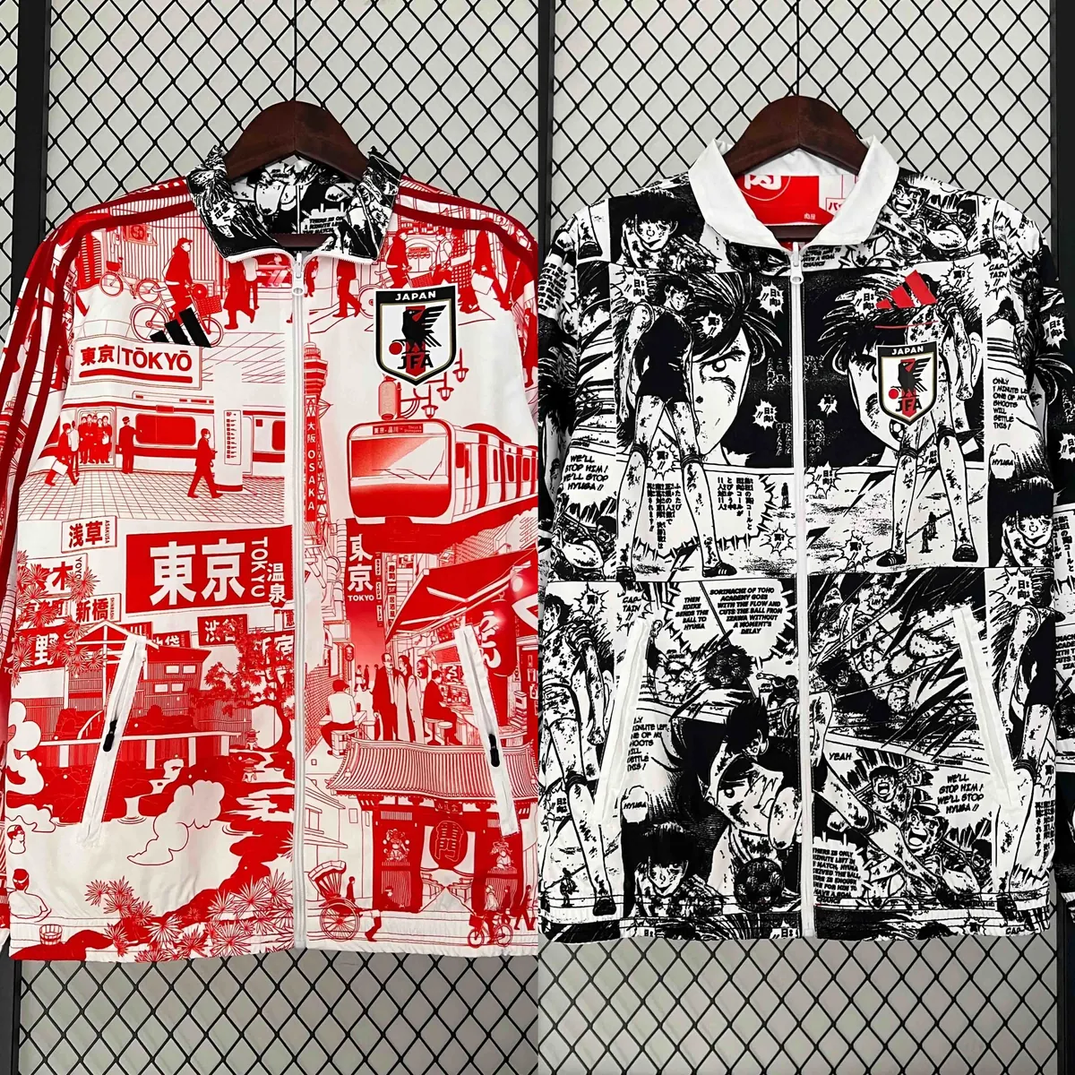 2024 Japan Reversible Windbreaker Gray&Red Special Edition Style Double-Sides Jacket For Sale 7