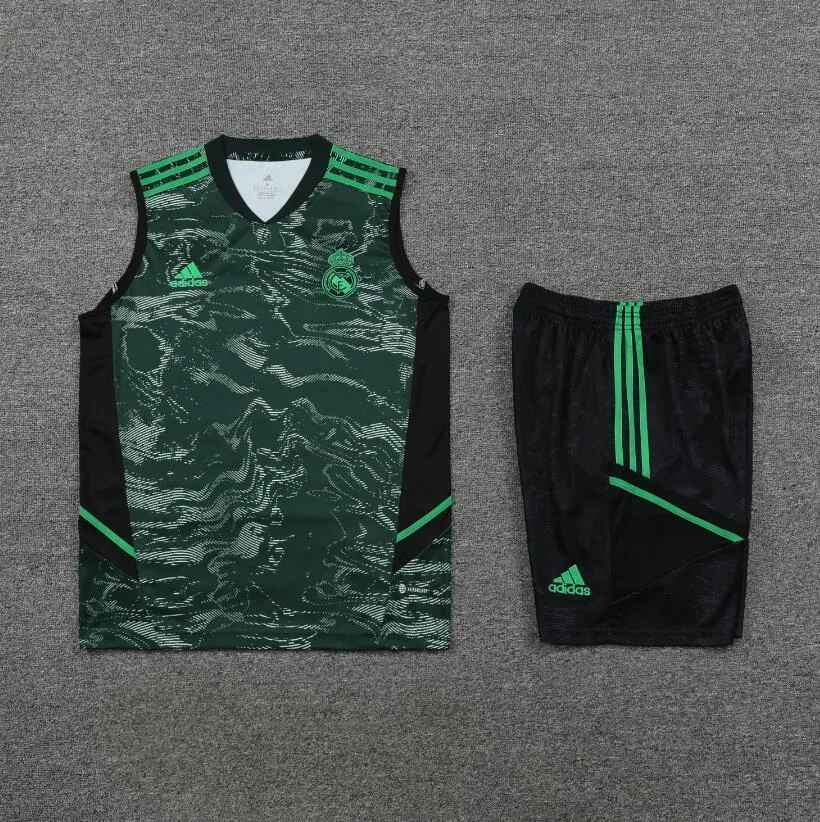 23-24 Real Madrid Training Vest Suits Green Sleeveless Kit Soccer Jerseys Yupoo 1