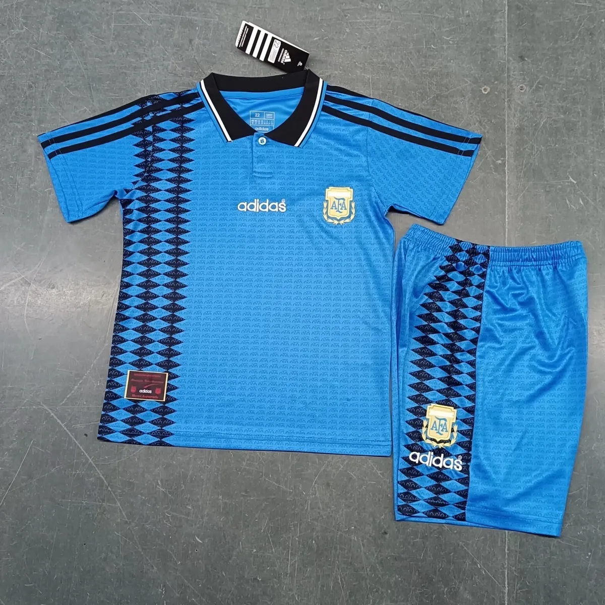 1994 Argentina Away Retro Kids Kit Size-16-28 Soccer Jersey Yupoo 5