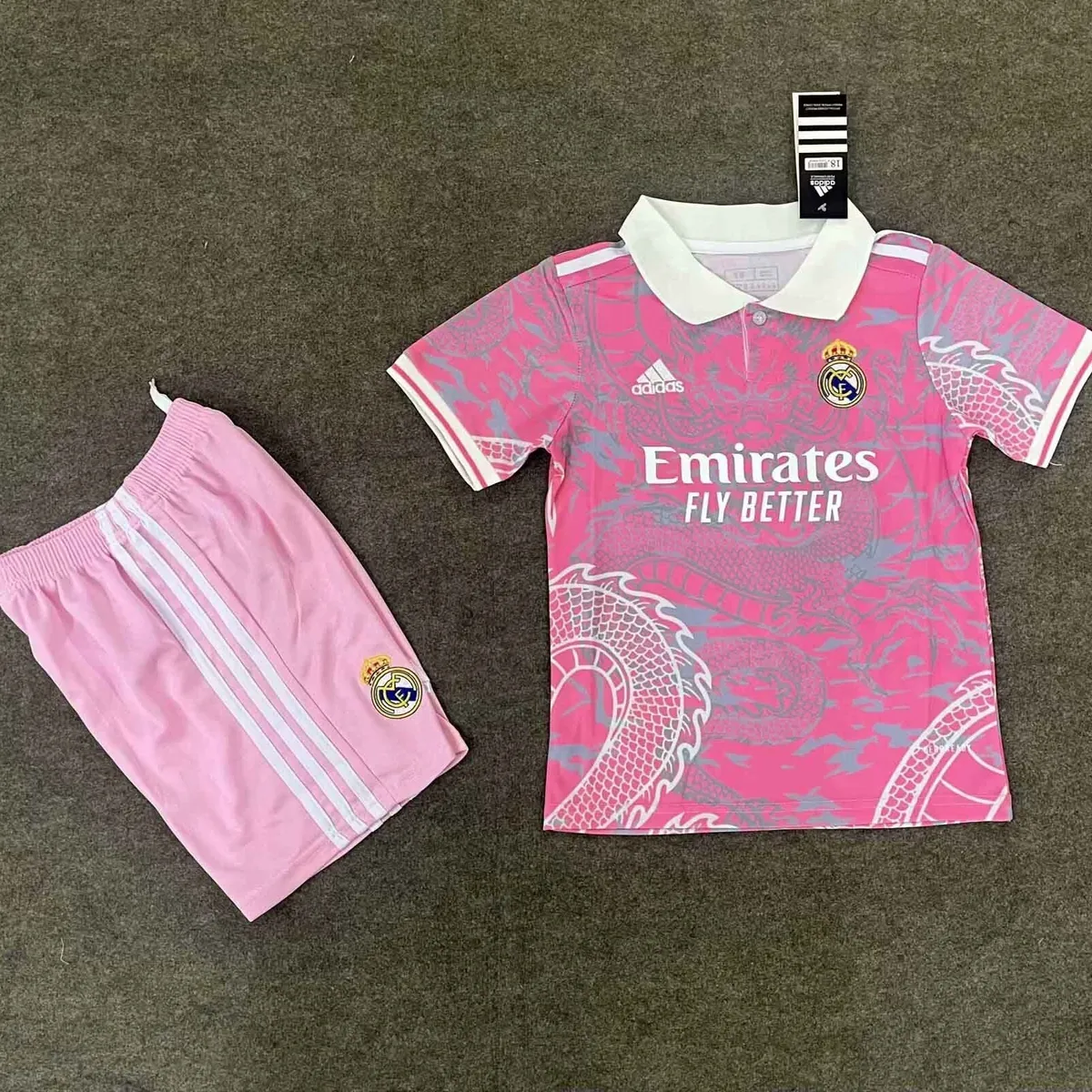 25-26 Real Madrid Pink Dragon Special Edition Kid Kits Youth Apparels AAAAJersey Dropship Yupoo 2
