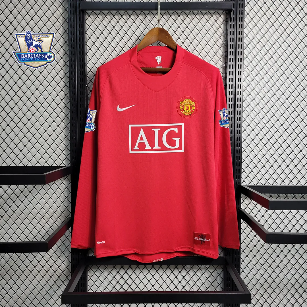 07-08 Manchester United home Long Sleeve 14