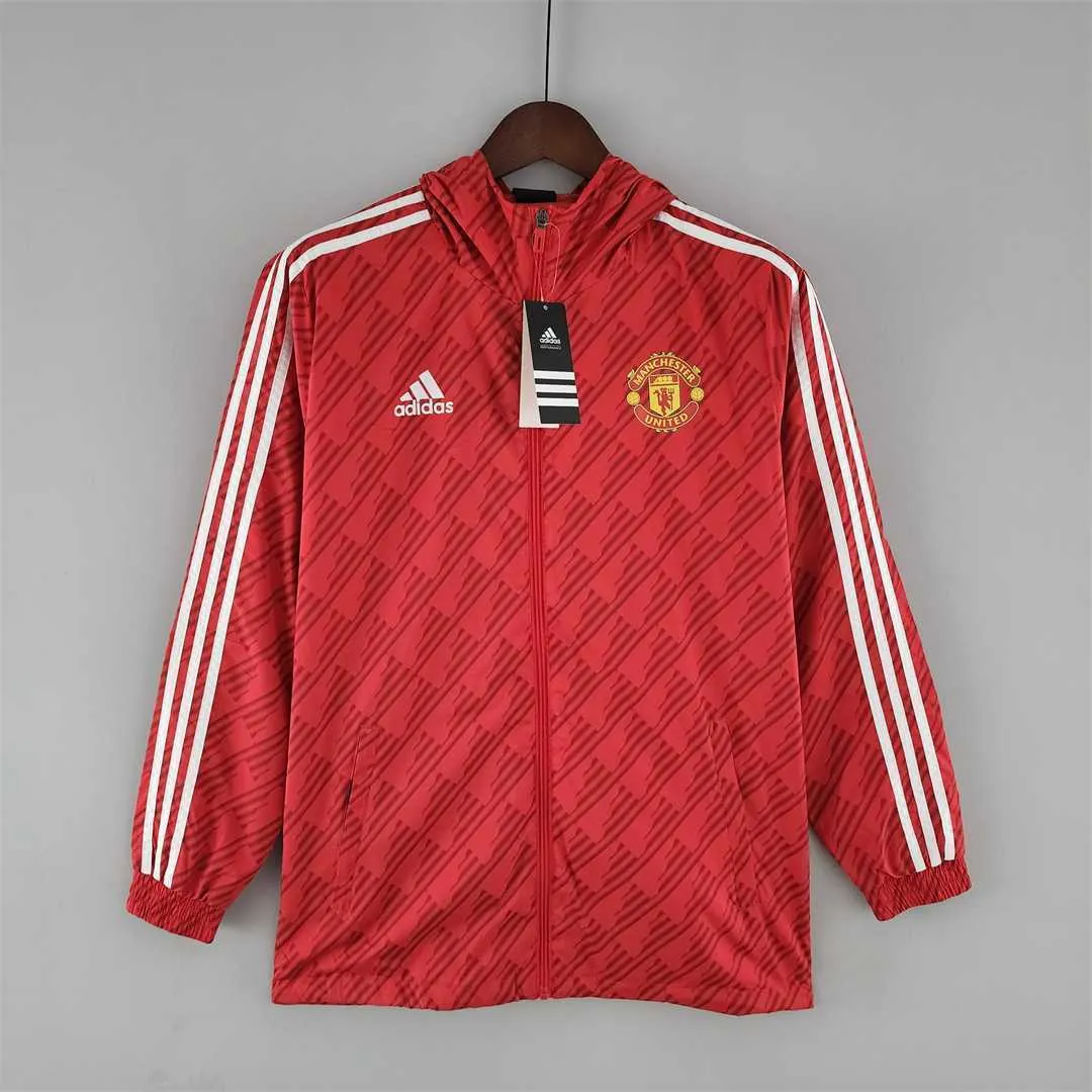 2022 Manchester United red-white edge Windbreaker 8