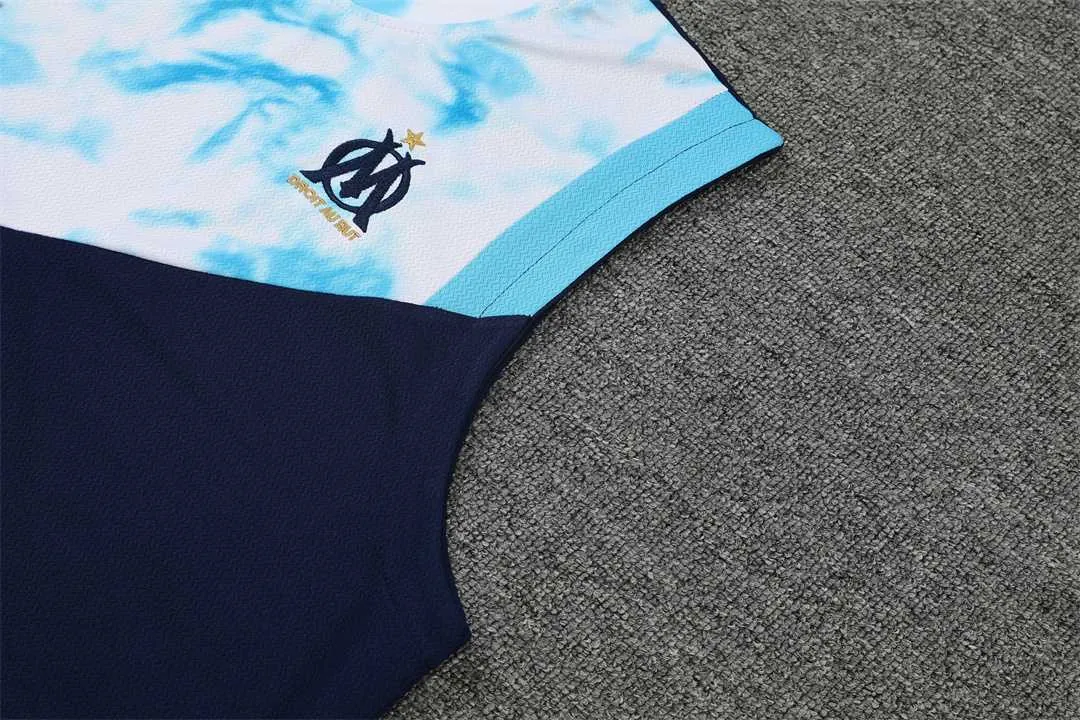 22-23 Marseille vest training suit kit dark blue white 19