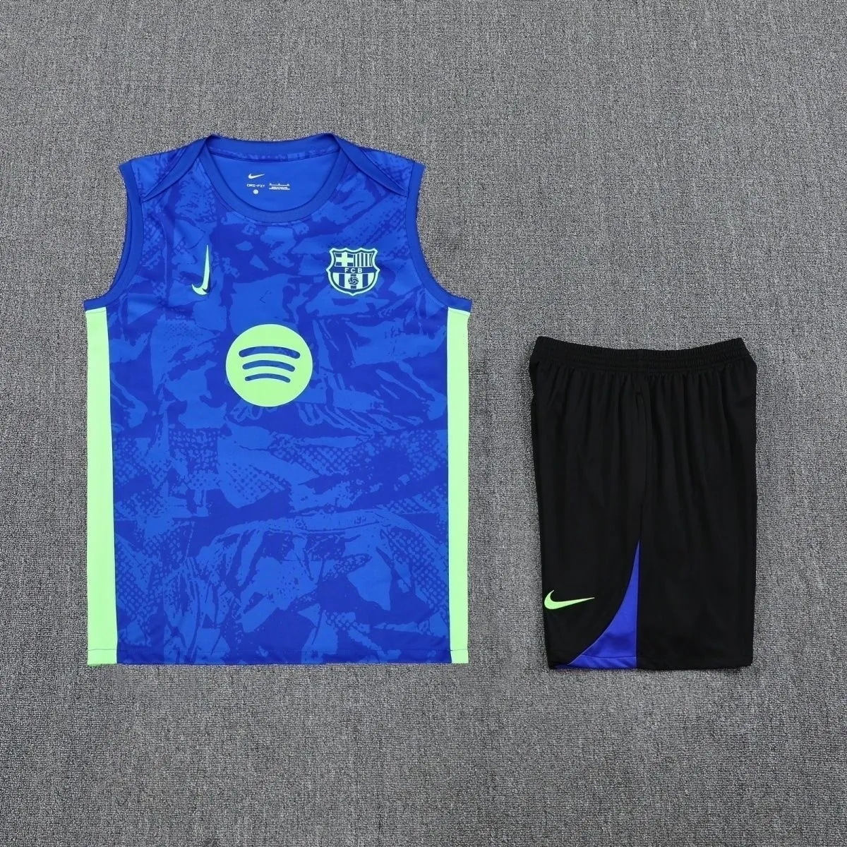 25-26 Barcelona Blue Training Kit Football Vest Suits 3