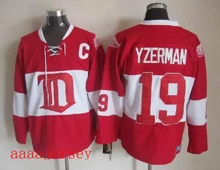 Red Wings retro ice hockey jersey M-3XL 底特律红翼队复古冰球服 1