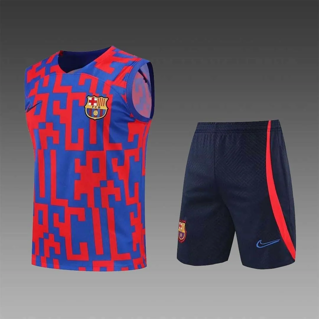 22-23 Barcelona vest training suit kit red and blue camouflage 4
