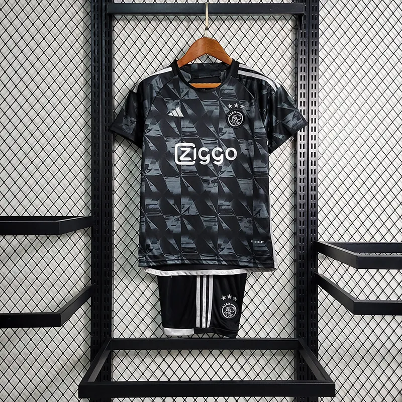 23-24 Kids Ajax Black Third away size 16-28 Soccer Jerseys 6