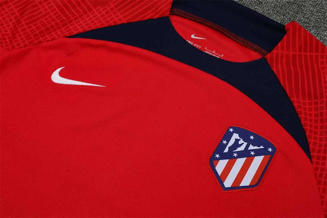 22-23 Atletico Madrid training suit short sleeve kit red 7