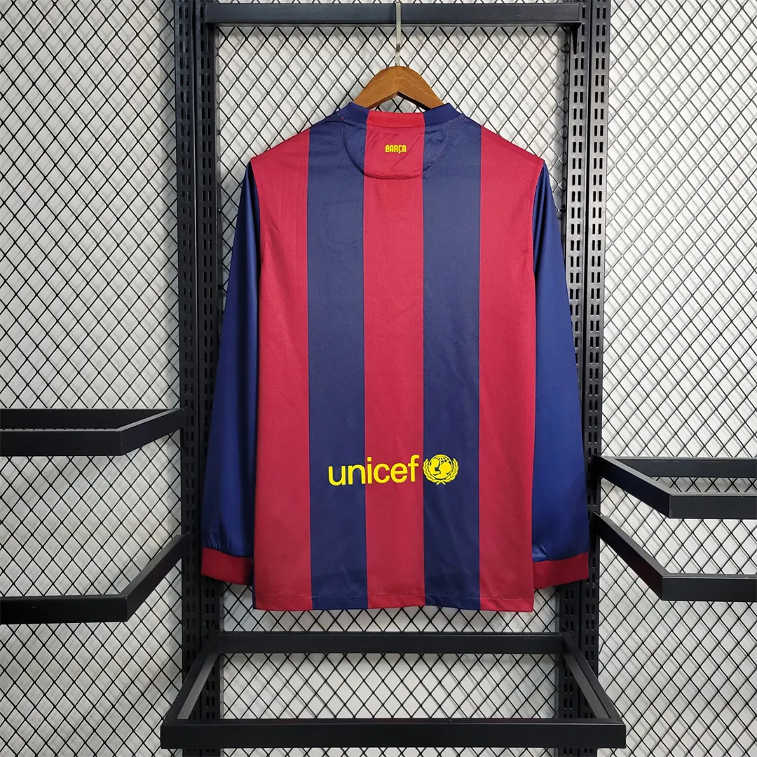 14-15 Barcelona home Long Sleeve 9