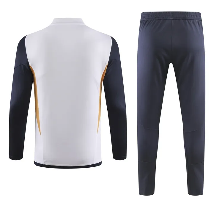 23-24 Real Madrid Long Sleeve Kits White Training Suits Soccer Jerseys Yupoo 2