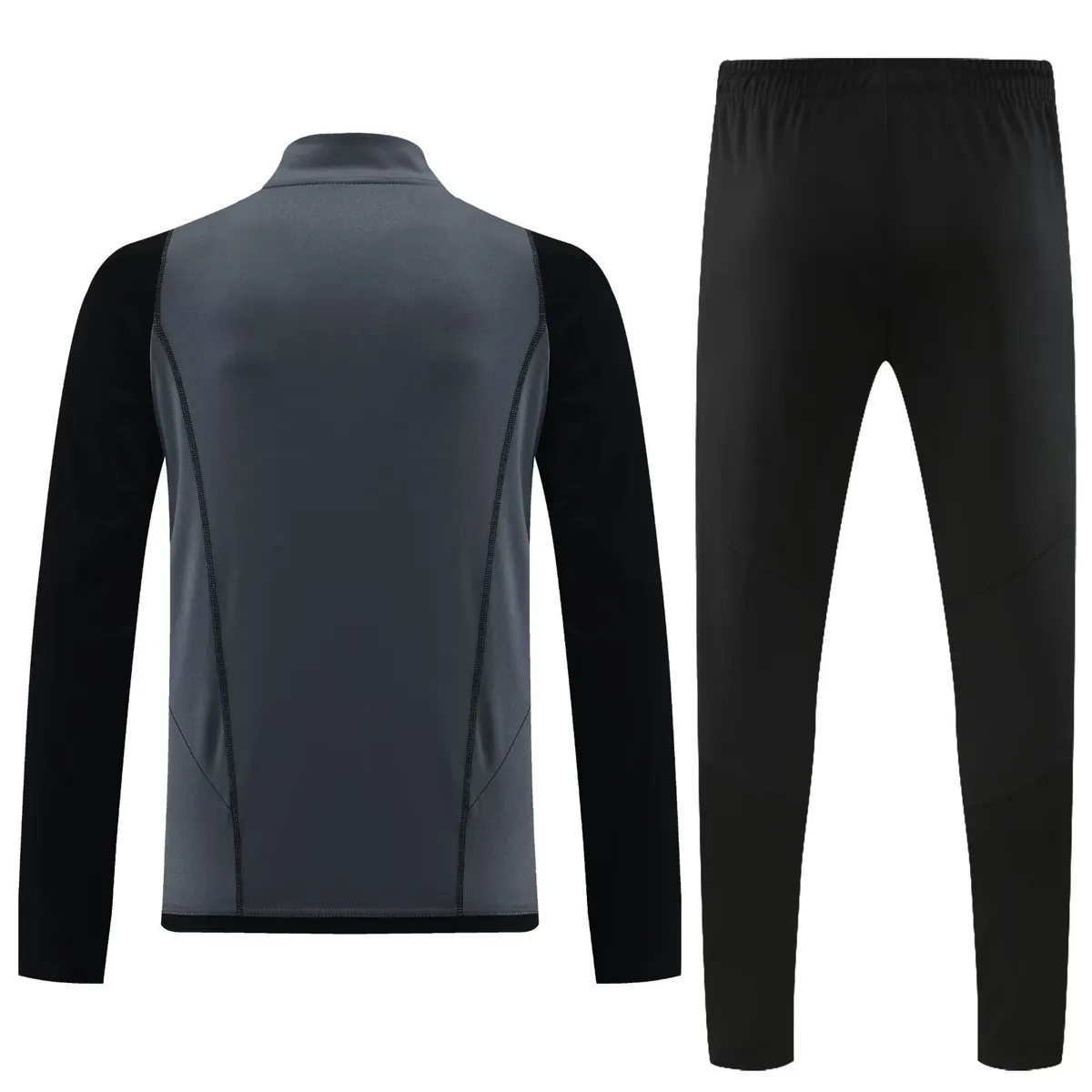 23-24 Real Madrid Long Sleeve Kits Grey Training Suits Football Jerseys Yupoo 2