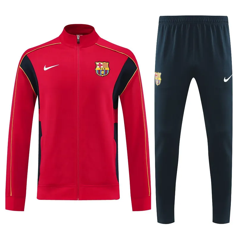 25-26 Barcelona Red Football Tracksuit Long Jacket Suits 3