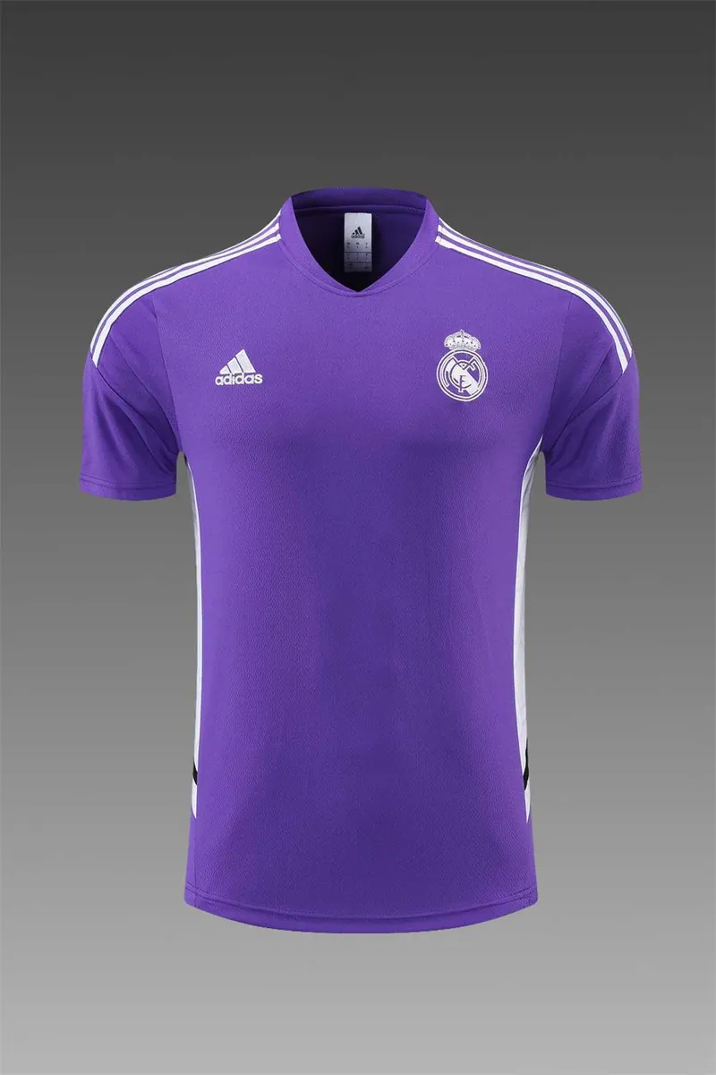 22-23 Real Madrid Training Suit Short Sleeve Kit Purple 18