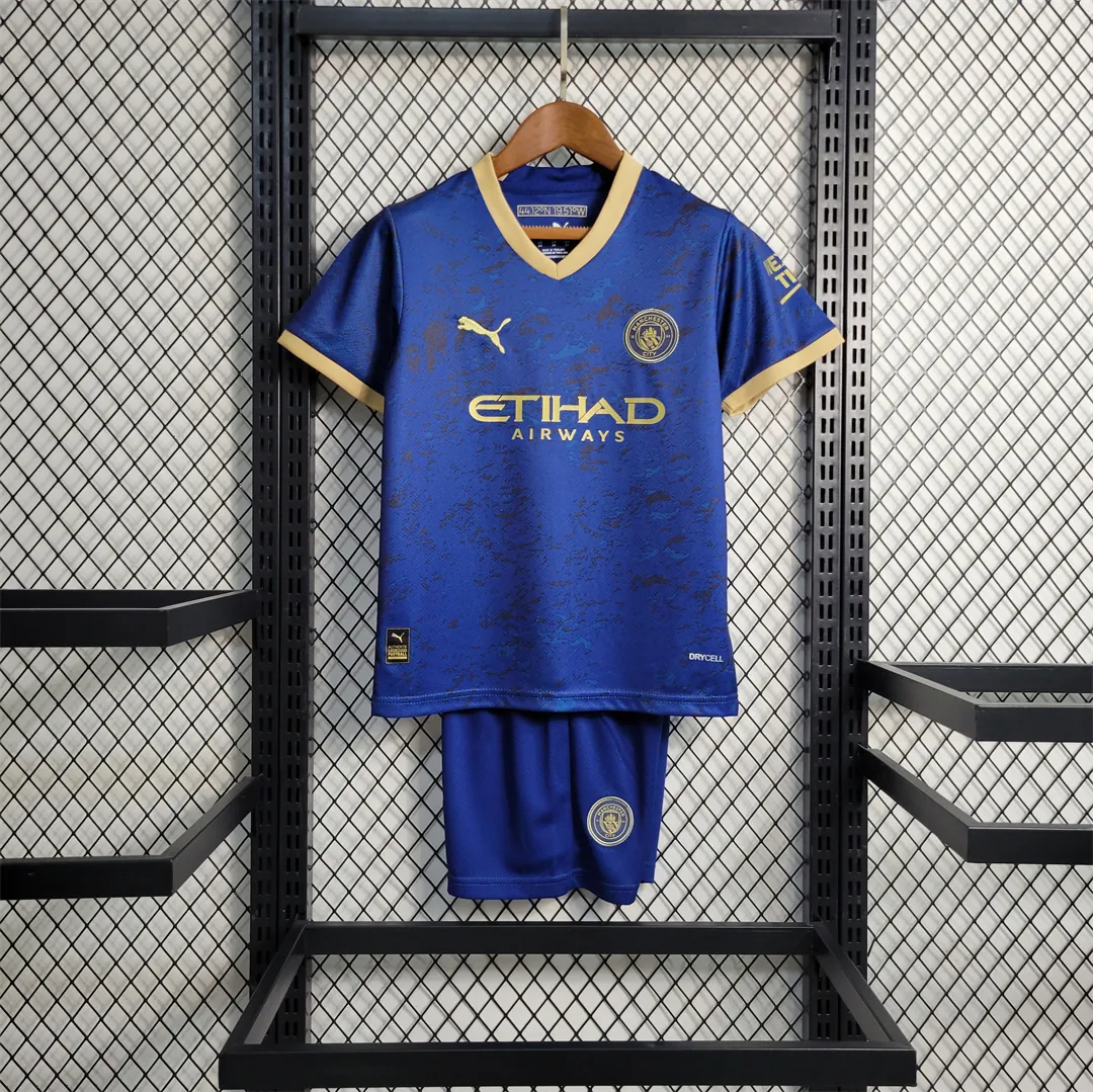 23-24 Manchester City Blue Special Edition kids kit 13