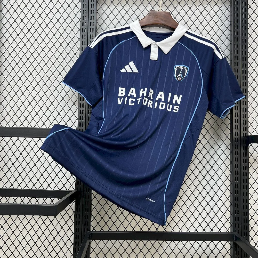 25-26 Paris FC Home Kit Polo Shirt Maillotfoot Apparels ete AAAAJersey Wholesale Yupoo 6