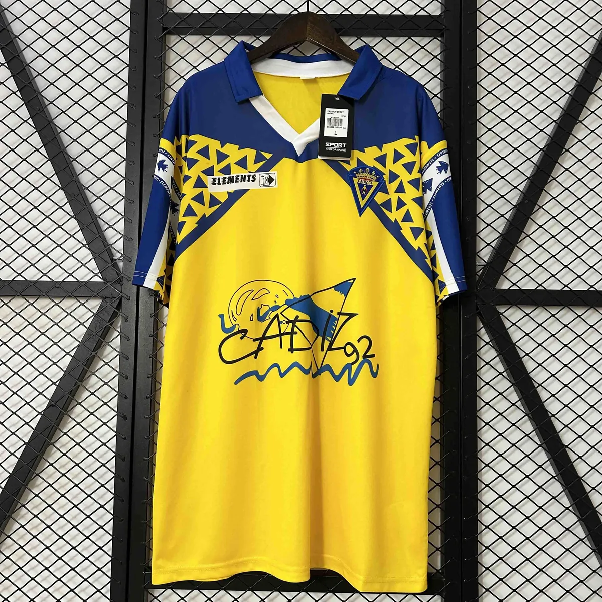 91-92 Cadiz Home Retro Kit Vintage Shirt AAAAJersey Supplier Yupoo 1