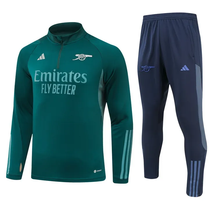 23-24 Arsenal Green Long Sleeve Training Suit Yupoo 3