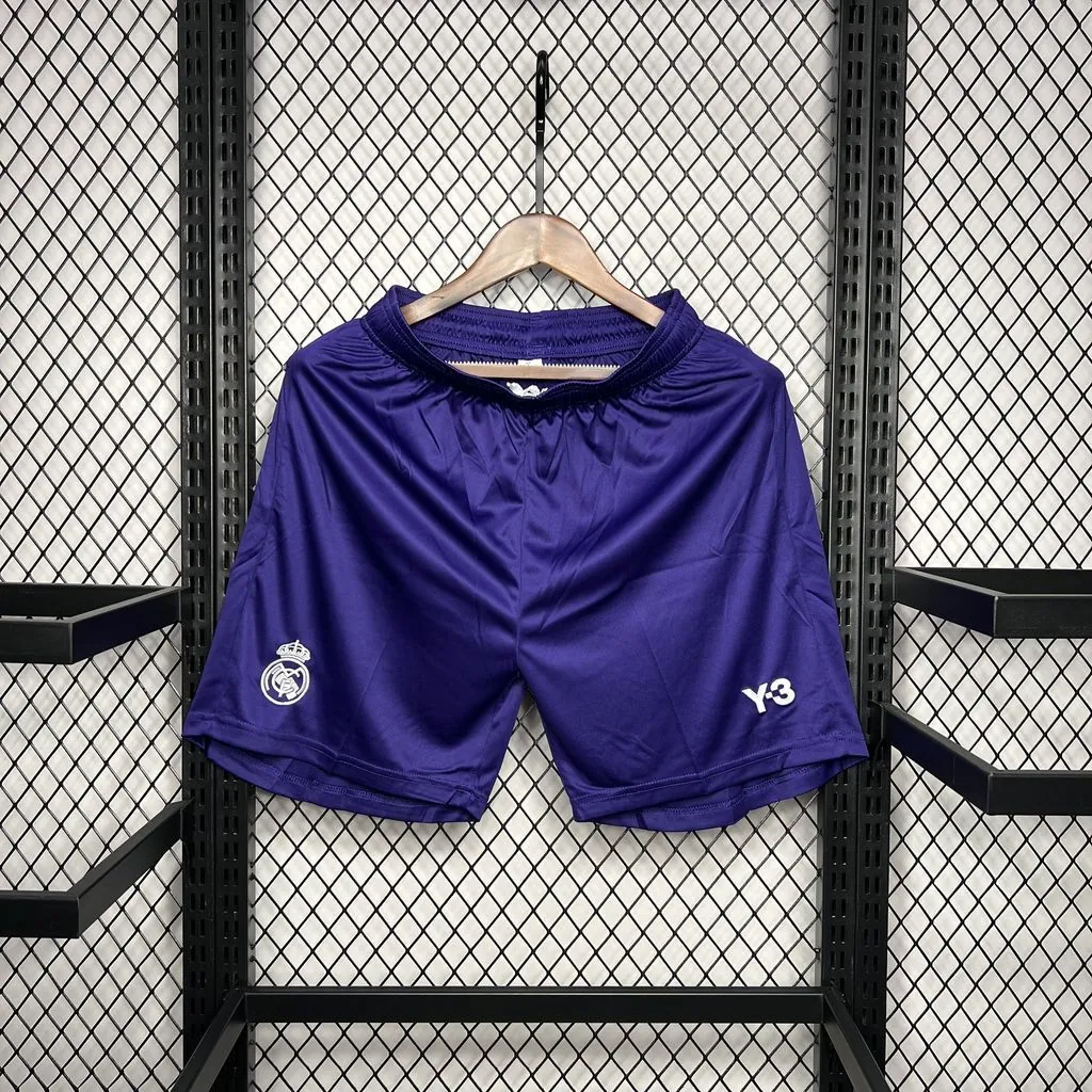 24-25 Real Madrid Purple Y3 Shorts Football Trousers Soccer AAAAJersey Yupoo 4