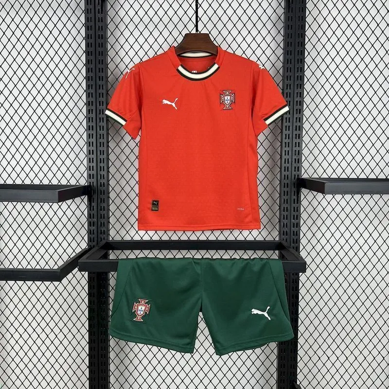 25-26 Portugal Home Kid Kits Youth Apparels Soccer AAAAJersey Yupoo 10