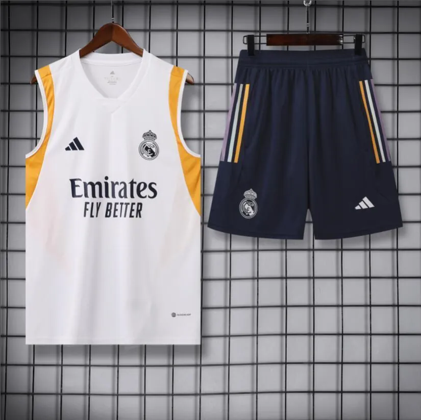 23-24 Real Madrid Training Suits White Vest Kit Soccer Jerseys Yupoo 3