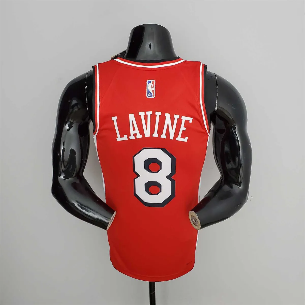 75th Anniversary 2022 Season Chicago Bulls LAVINE#8 City Edition Red NBA Jersey 5