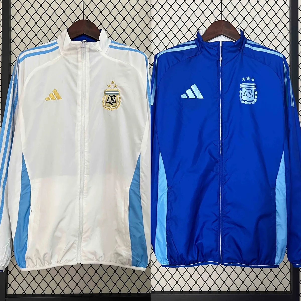 2024 Argentina Trench Coat Reversible Windbreaker Double-Sides Jacket 9