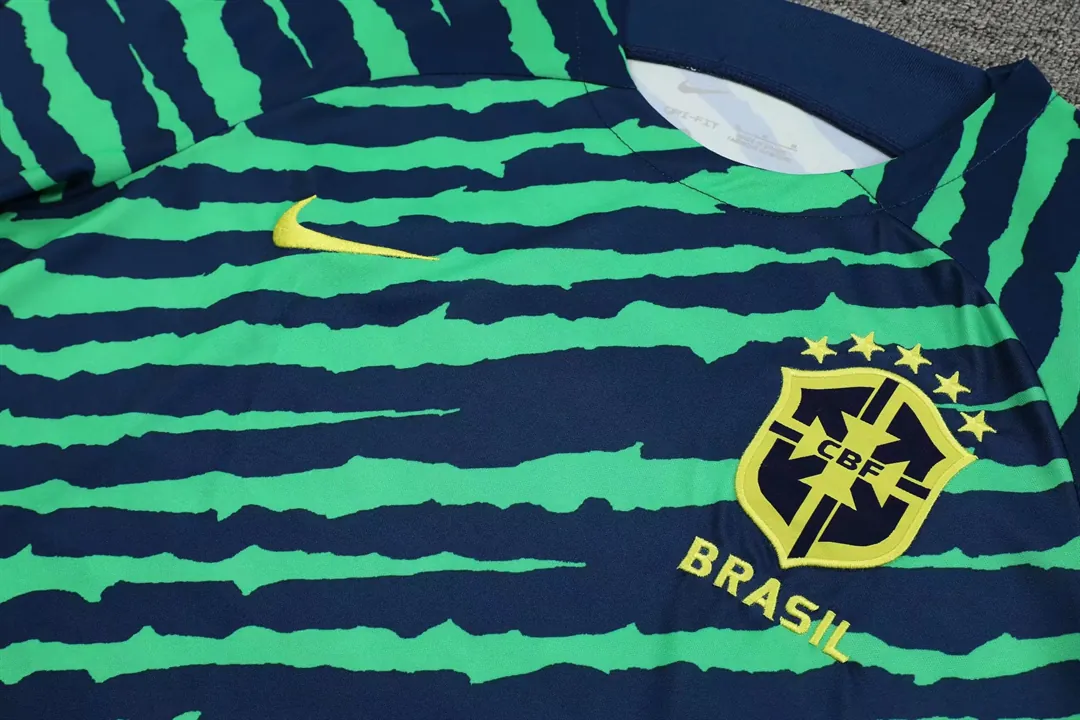 2022 Brazil Training Jersey Green 3