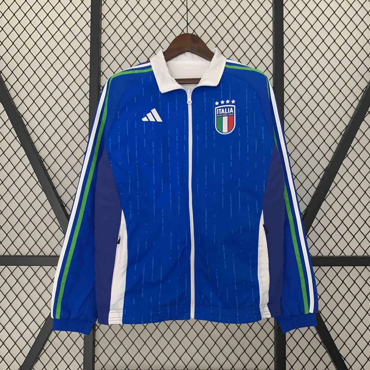 2024 Italy Reversible Windbreaker Home&Away Style Double-Sides Jacket Soccer Jerseys For Sale 1