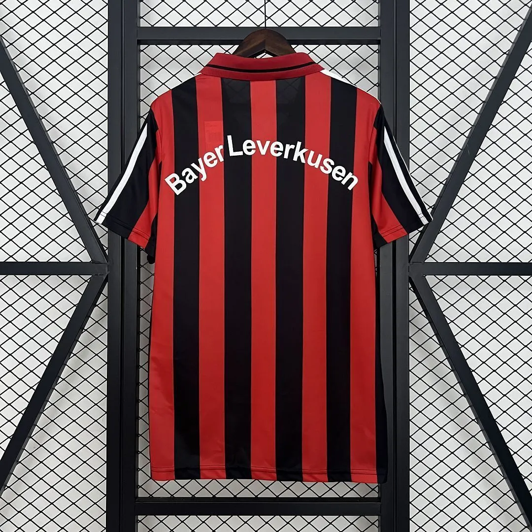 01-02 Leverkusen Home Retro Kit Vintage Shirt AAAAJersey Dropship Yupoo 1