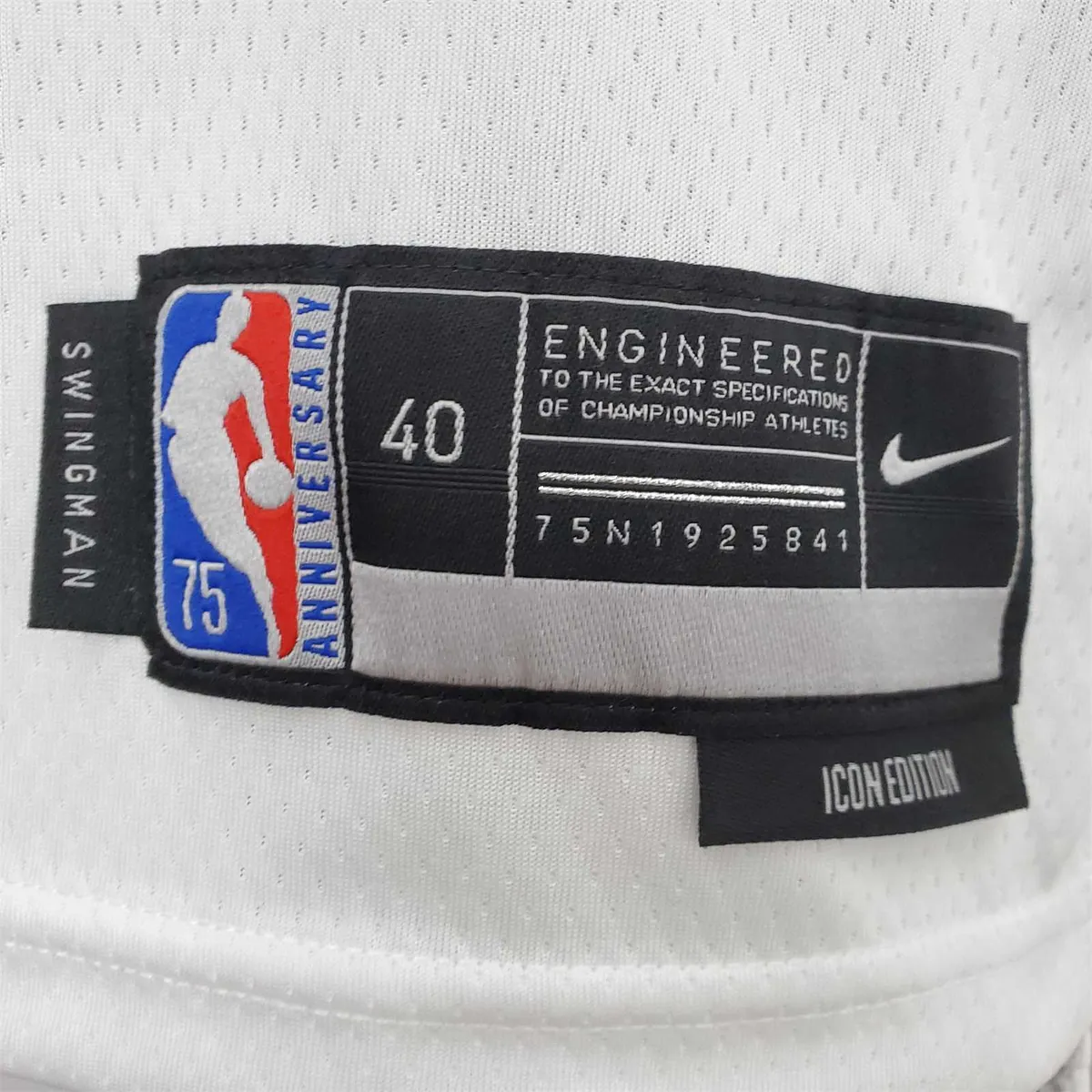 75th Anniversary Simmons #10 Nets White NBA Jersey 5