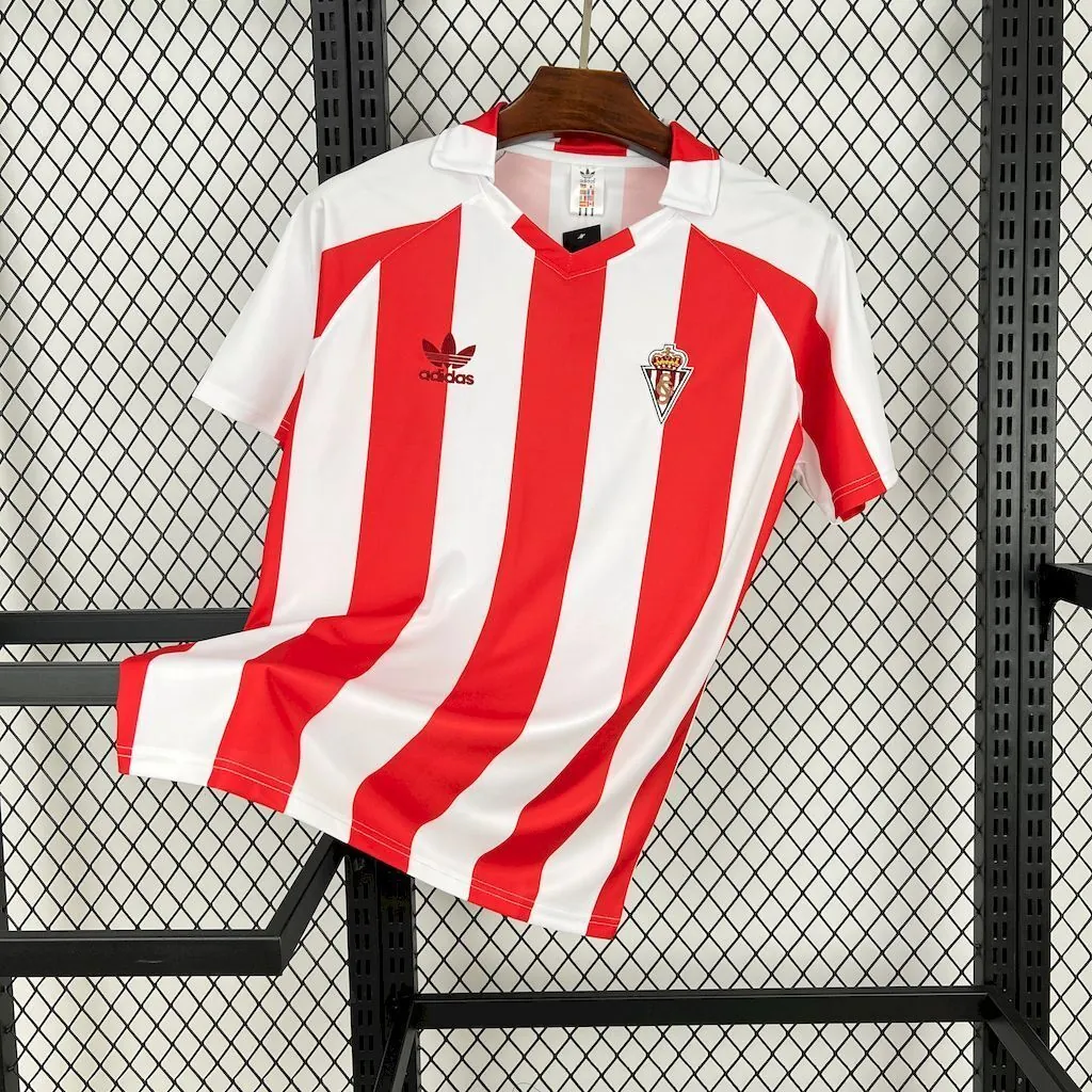 80-81 Sporting de Gijón Home Retro Kit Vintage Shirt AAAAJersey Supplier Yupoo 4