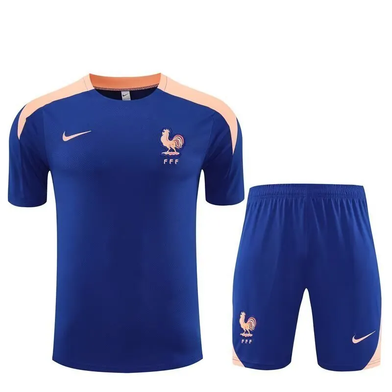 25-26 France Blue Training Kits Football Tracksuits 3