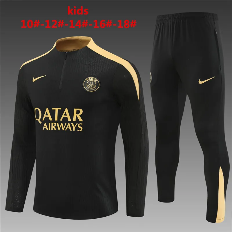24-25 PSG Kids Long Sleeve Training Suit Football Shirts 1
