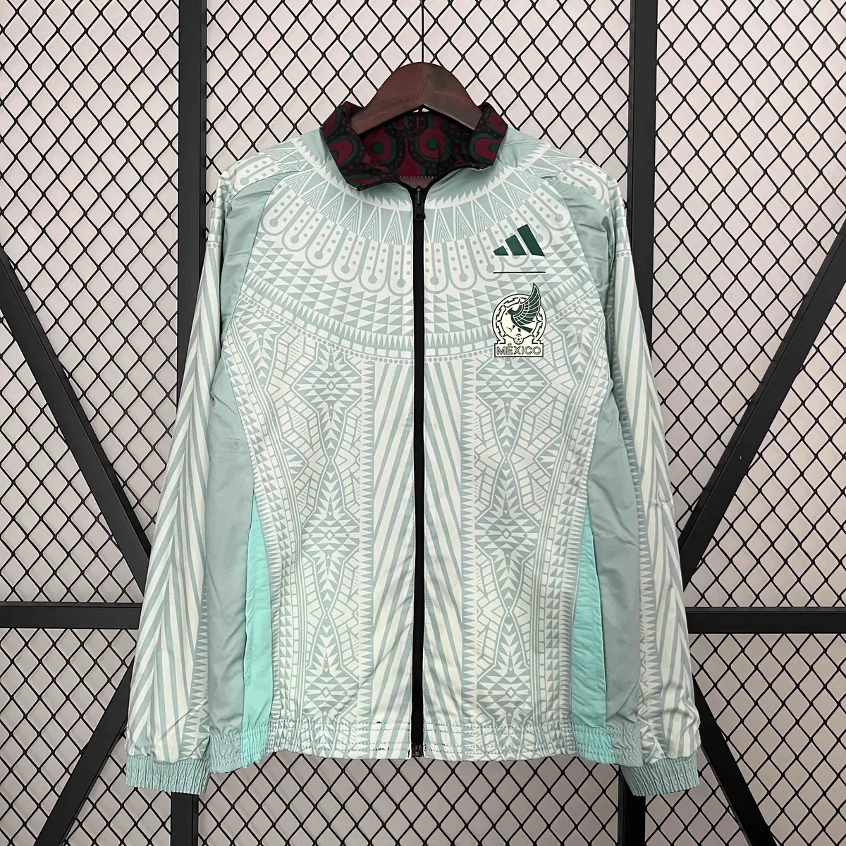 2024 Mexico Trench Coat Reversible Windbreaker Double-Sides Jacket Soccer AAAAJersey Yupoo 3