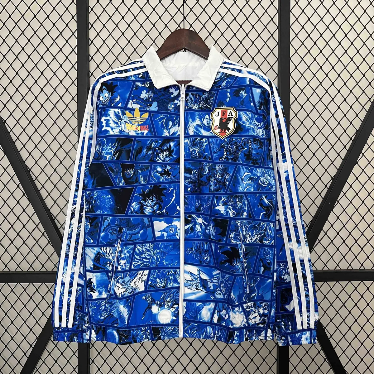 2024 Japan Blue&White Trench Coat Reversible Windbreaker Jacket Soccer AAAAJersey Yupoo 4