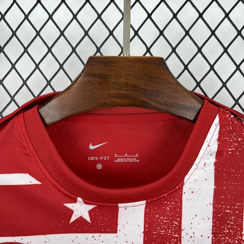 25-26 Atletico Madrid Red Training Long Sleeve Shirt Football Uniform AAAAJersey Wholesale Yupo 1