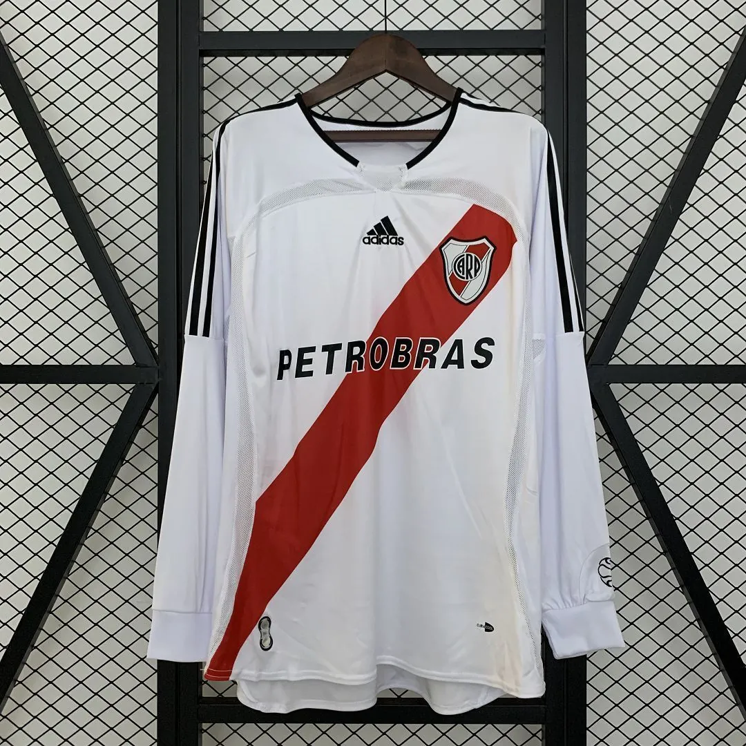 06-07 River Plate Home Retro Long Sleeve Kit Vintage Shirt AAAAJersey Dropship Yupoo 8