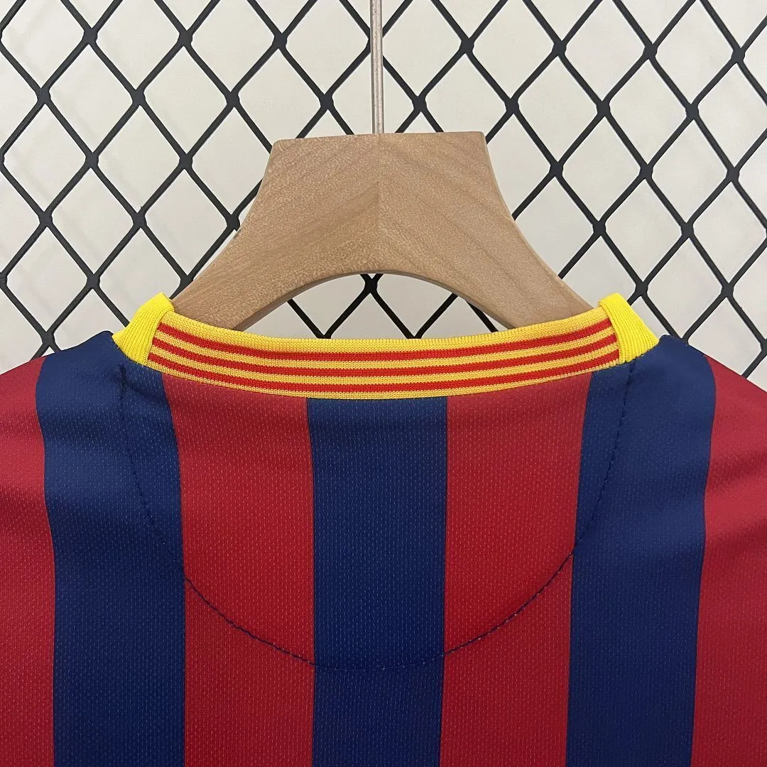13-14 Barcelona Home Retro Kids Kits Children Shirt Cheap Jersey Yupoo 9