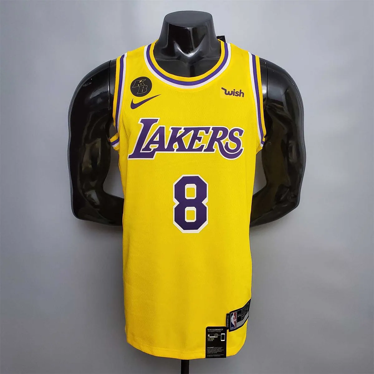 Bryant #8 Lakers Commemorative Edition Round neck yellow1684437008000 7
