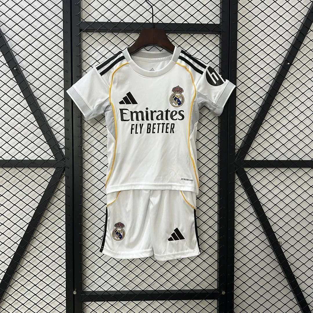 25-26 Real Madrid Home Kid Kits Youth Apparels AAAAJersey Dropship Yupoo 6