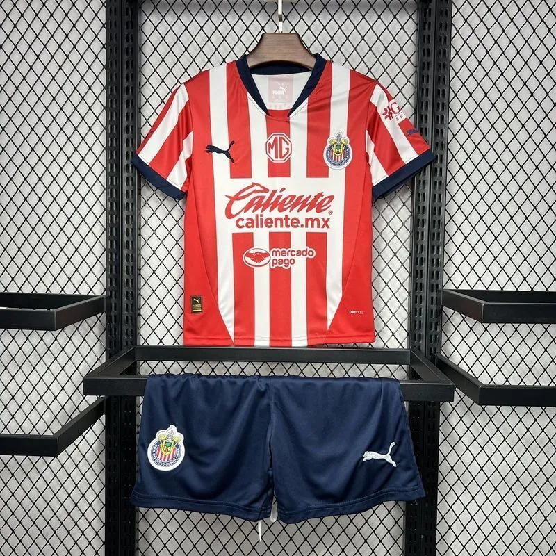 24-25 Chivas Guadalajara Home Kid Kits Youth Apparels AAAAJersey Wholesale Yupoo 9