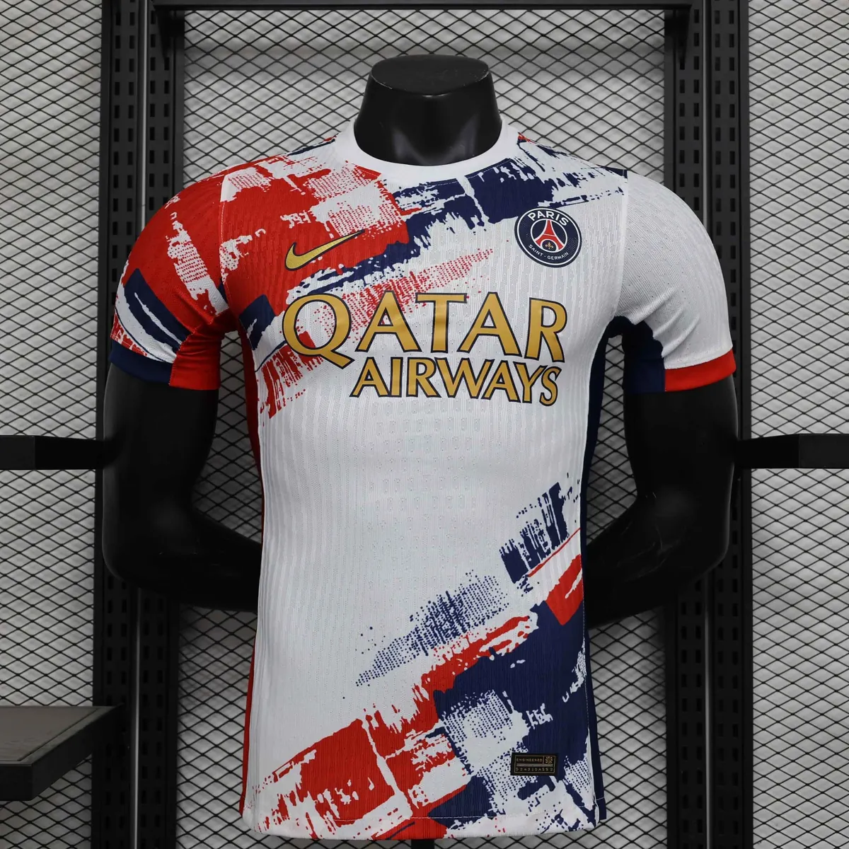 24-25 PSG Away Kit White Player Version Shirt Soccer Jerseys For Sale 7