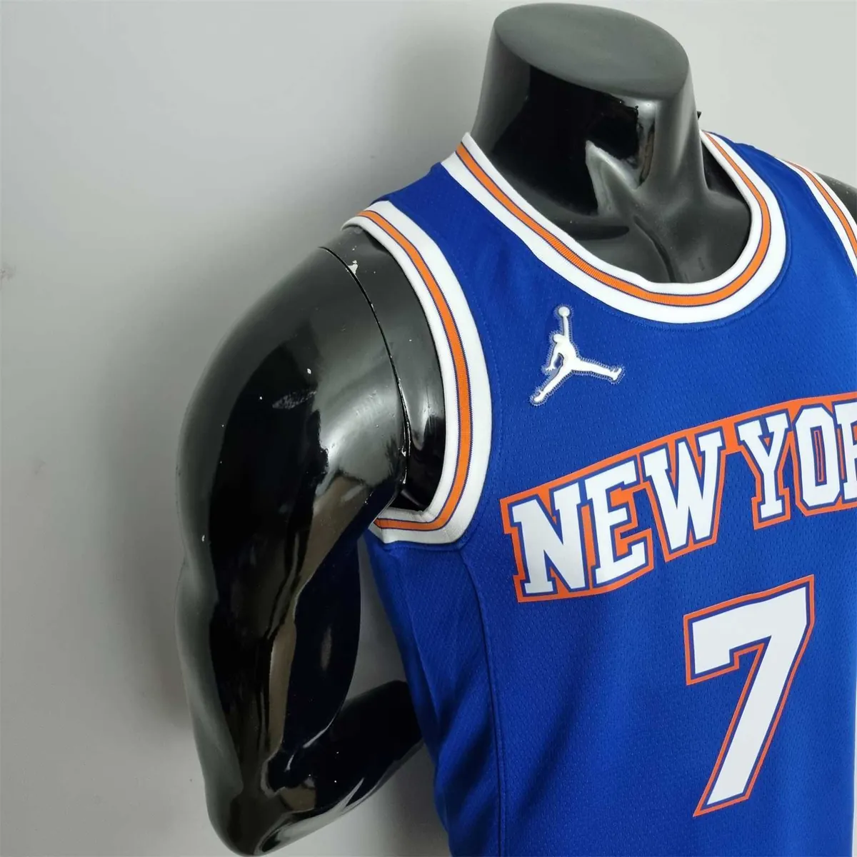 75th Anniversary Anthony #7 New York Knicks Jordan Limited Blue NBA Jersey 1