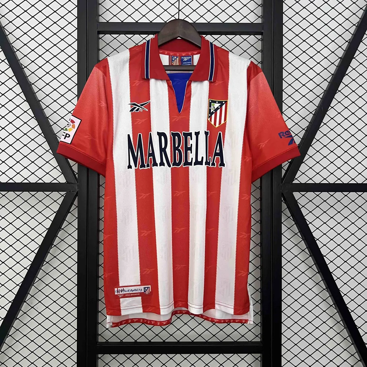 98-99 Atletico Madrid Home Retro Kit Vintage Shirt AAAAJersey Supplier Yupoo 7