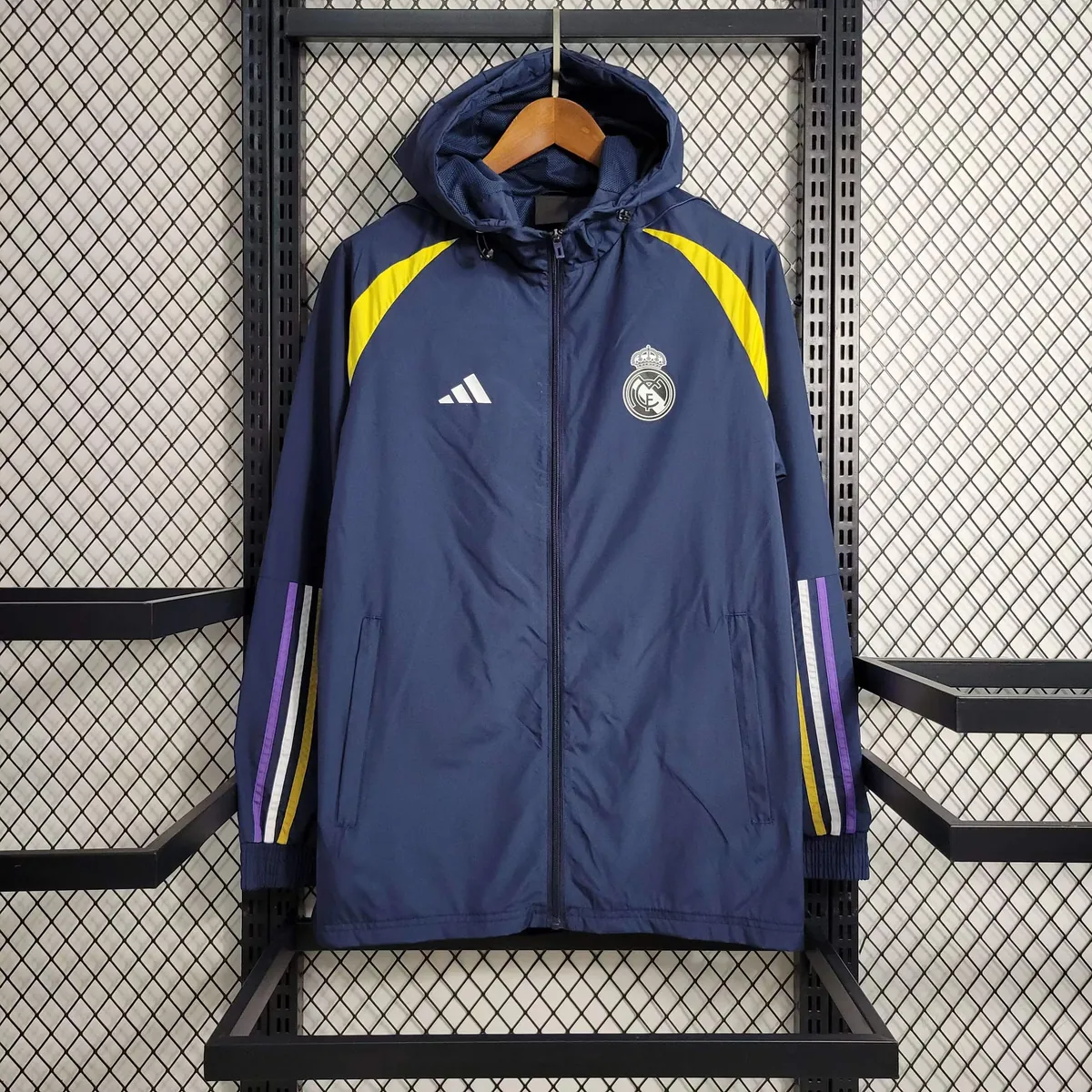 23-24 Real Madrid Navy Windbreaker Jackets Soccer Jerseys Yupoo 2