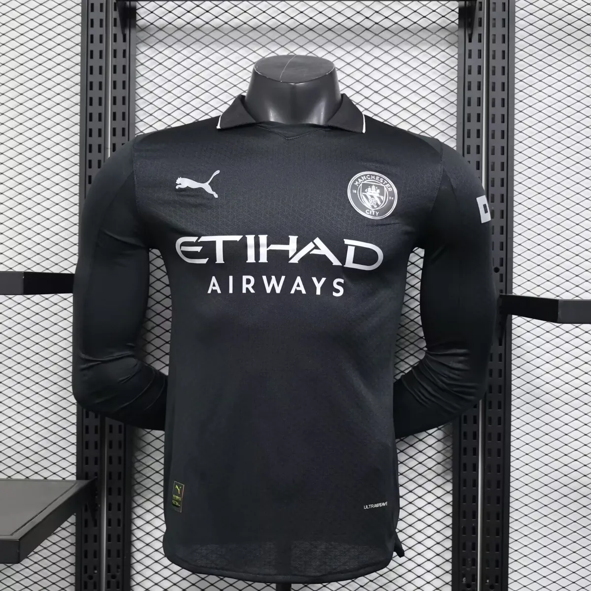 25-26 Manchester City Away Kit Player Version Soccer Long Sleeve Shirt AAAAJersey Yupoo 6