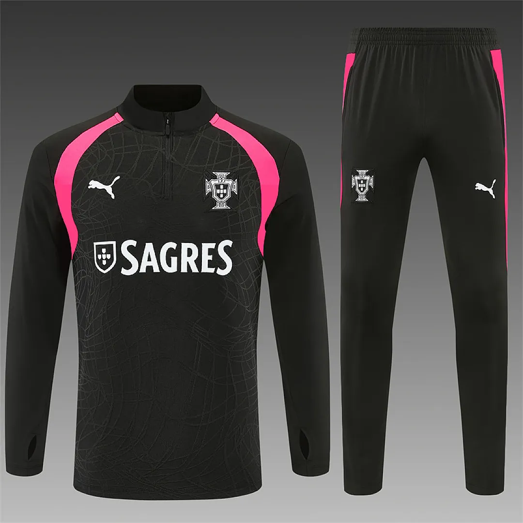 2026 Portugal Mens Kit Football Black Training Long Sleeve Suit Yupoo 9 1